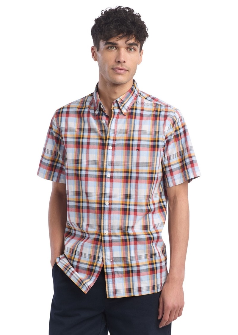 Tommy Hilfiger Men's American Check Shirt - Terra Red