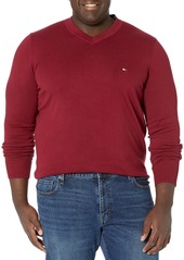 Tommy Hilfiger Men's Tall Essential Long Sleeve Cotton V-Neck Pullover Sweater  3XL-Big