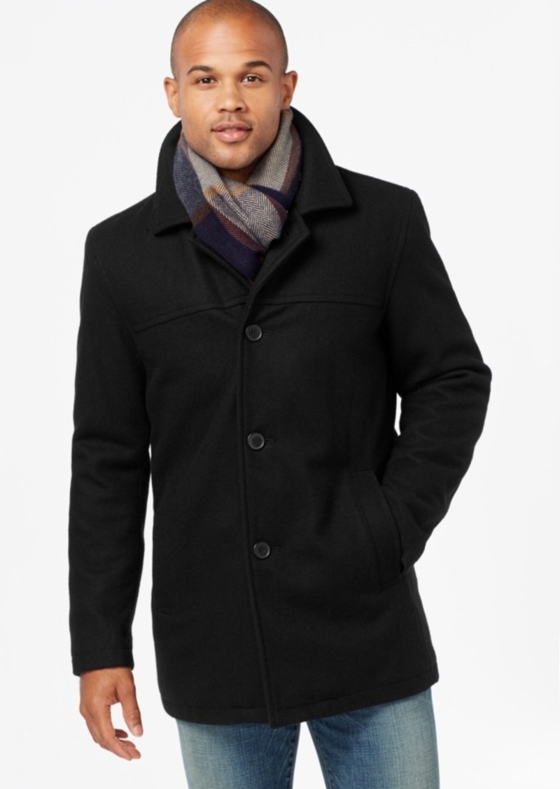 tommy hilfiger melton peacoat with scarf