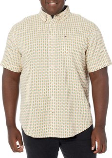 Tommy Hilfiger Men's Big & Tall Short Sleeve in Regular Fit Button Down Shirt  3XL