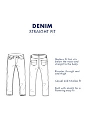 Tommy Hilfiger Men's Big & Tall Straight Fit Stretch Jeans - Rinse Wash