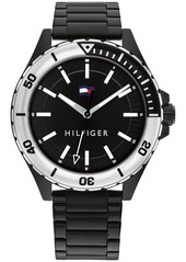 Tommy Hilfiger Men's Black Stainless Steel Bracelet Watch 43mm