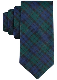 Tommy Hilfiger Men's Black Watch Tartan Tie - Navy Green