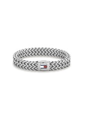 Tommy Hilfiger Men's Braided Stainless Steel Bracelet - Silver