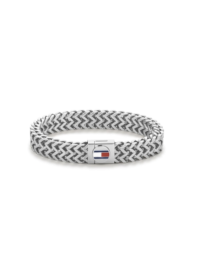 Tommy Hilfiger Men's Braided Stainless Steel Bracelet - Silver