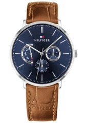 Tommy Hilfiger Men's Brown Leather Strap Watch 40mm, Created for Macy's