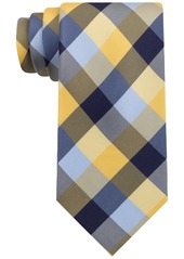 Tommy Hilfiger Men's Buffalo Check Tartan Silk Tie - Navy