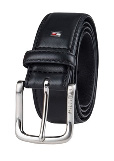 Tommy Hilfiger Men's Casual Belt Black logo