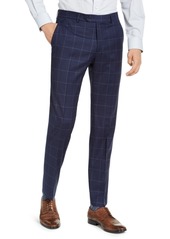Tommy Hilfiger Men's Modern Fit Th Flex Stretch Navy Blue Windowpane Suit Pants