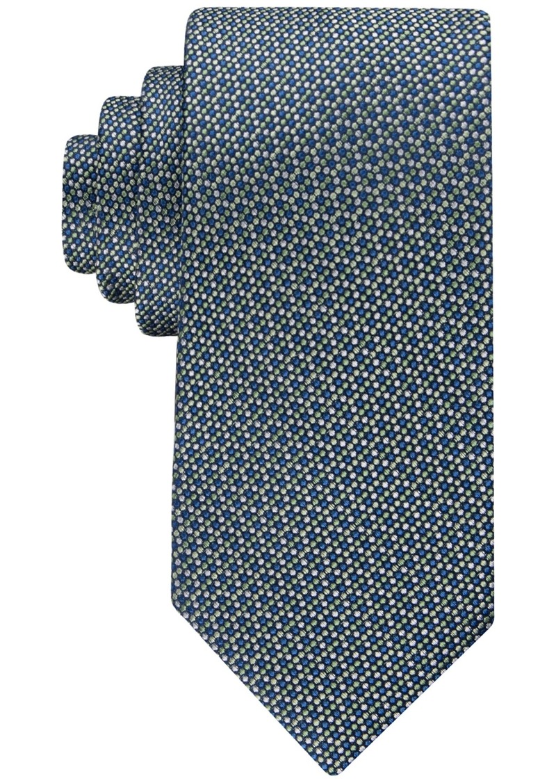 Tommy Hilfiger Men's Classic Floral Dot Tie - Navy/green