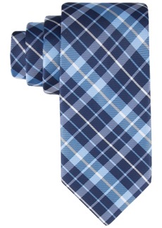 Tommy Hilfiger Men's Classic Twill Plaid Tie - Navy/blue