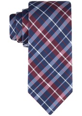 Tommy Hilfiger Men's Classic Twill Plaid Tie - Navy/blue