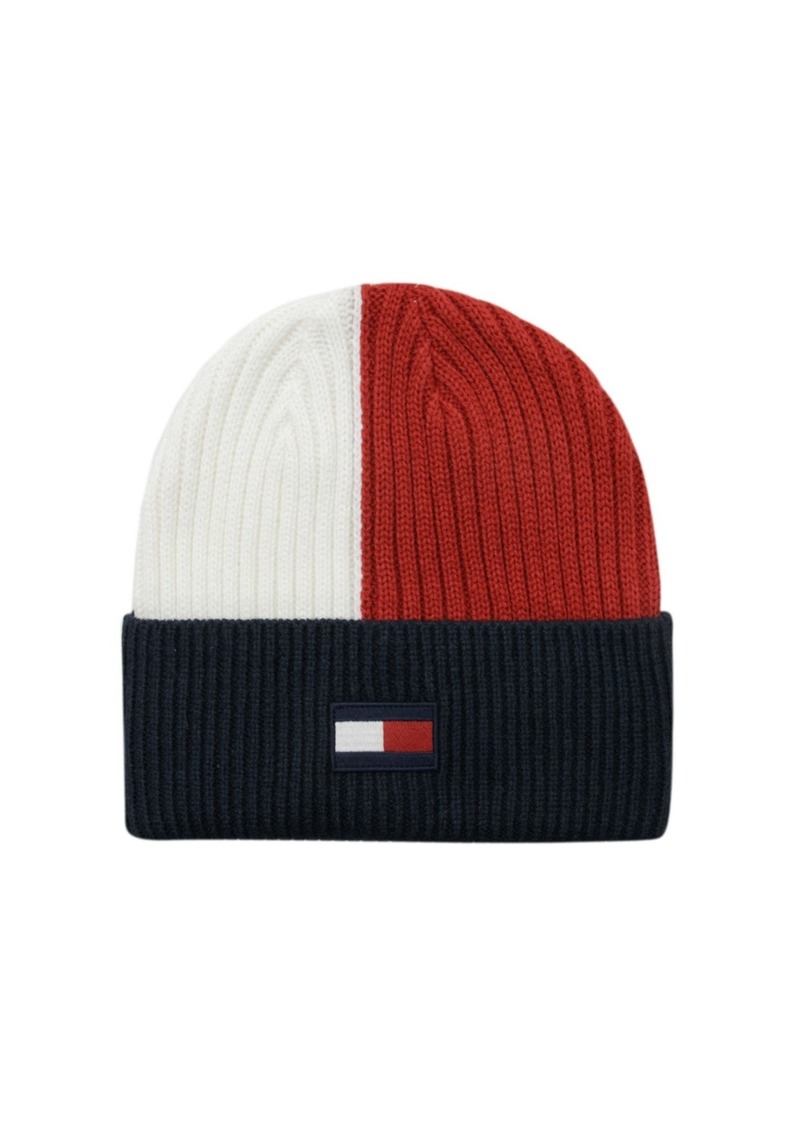 Tommy Hilfiger Men's Cold Weather Color-Blocked Knit Hat - Snow White, Sky Captain, Apple Red