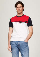Tommy Hilfiger Men's Colorblock Flag Stripe Logo T-Shirt