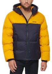 Tommy Hilfiger Men's Colorblock Performance Hooded Puffer Jacket - Royal Combo