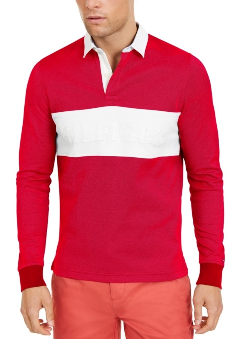 mens tommy hilfiger long sleeve polo