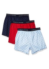 Tommy Hilfiger mens Cotton Classics 3 Pack Slim Fit Woven Boxer Shorts  Red (3 Pack)  US