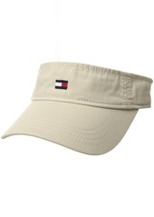 Tommy Hilfiger Men's Dad Hat Flag Solid Cotton Visor  O/S