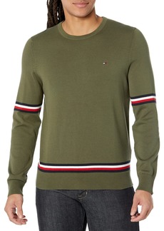 Tommy Hilfiger mens Essential Signature Stripe Crewneck Pullover Sweater   US