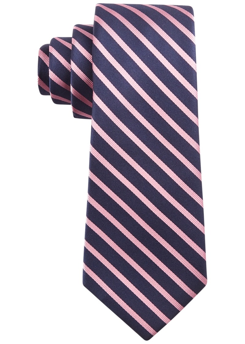 Tommy Hilfiger Men's Exotic Slim Stripe Silk Tie - Quartz