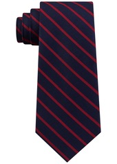 Tommy Hilfiger Men's Exotic Woven Striped Silk Tie - Red