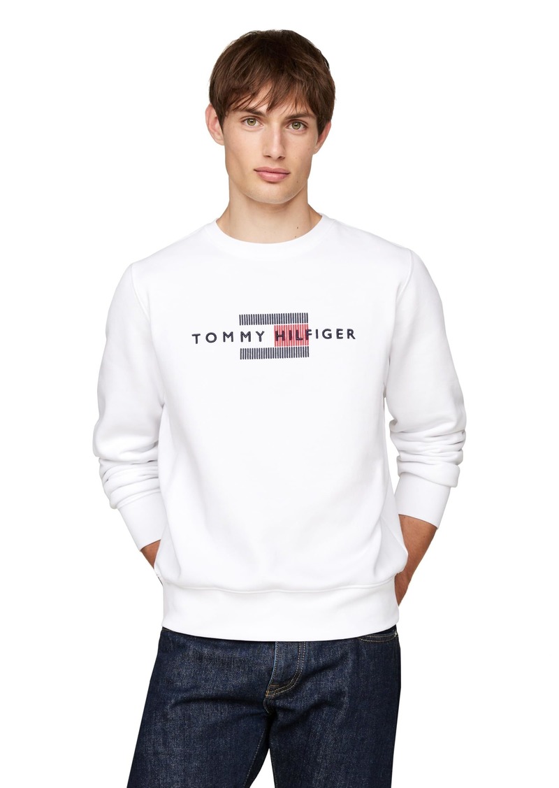 Tommy Hilfiger Men's Flag Embroidered Sweatshirt