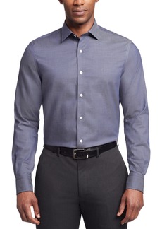 Tommy Hilfiger Men's Flex Regular Fit Wrinkle Free Stretch Twill Dress Shirt - Peacoat