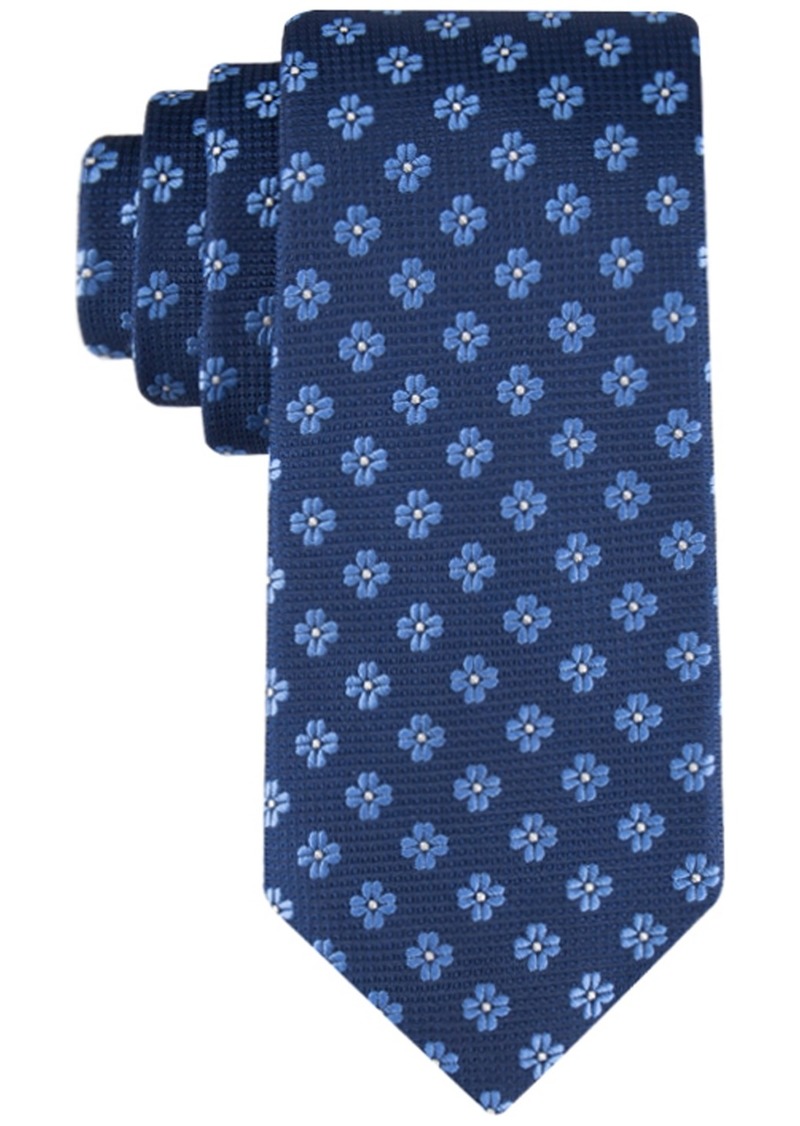 Tommy Hilfiger Men's Floral Medallion Tie - Navy/blue