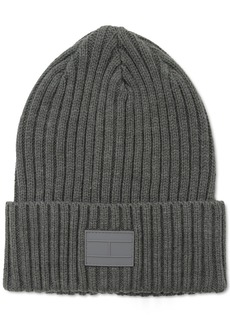 Tommy Hilfiger Men's Ghost Ribbed Knit Beanie Hat - Charcoal