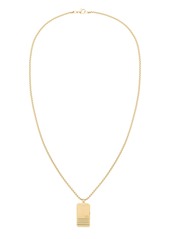 Tommy Hilfiger Men's Gold-Tone Dog Tag Pendant Necklace - Gold
