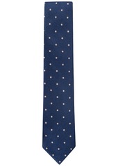 Tommy Hilfiger Men's Herringbone Dot Tie - Navy Taupe