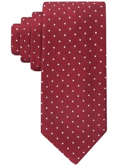 Tommy Hilfiger Men's Herringbone Dot Tie - Red