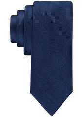 Tommy Hilfiger Men's Herringbone Solid Tie - Navy