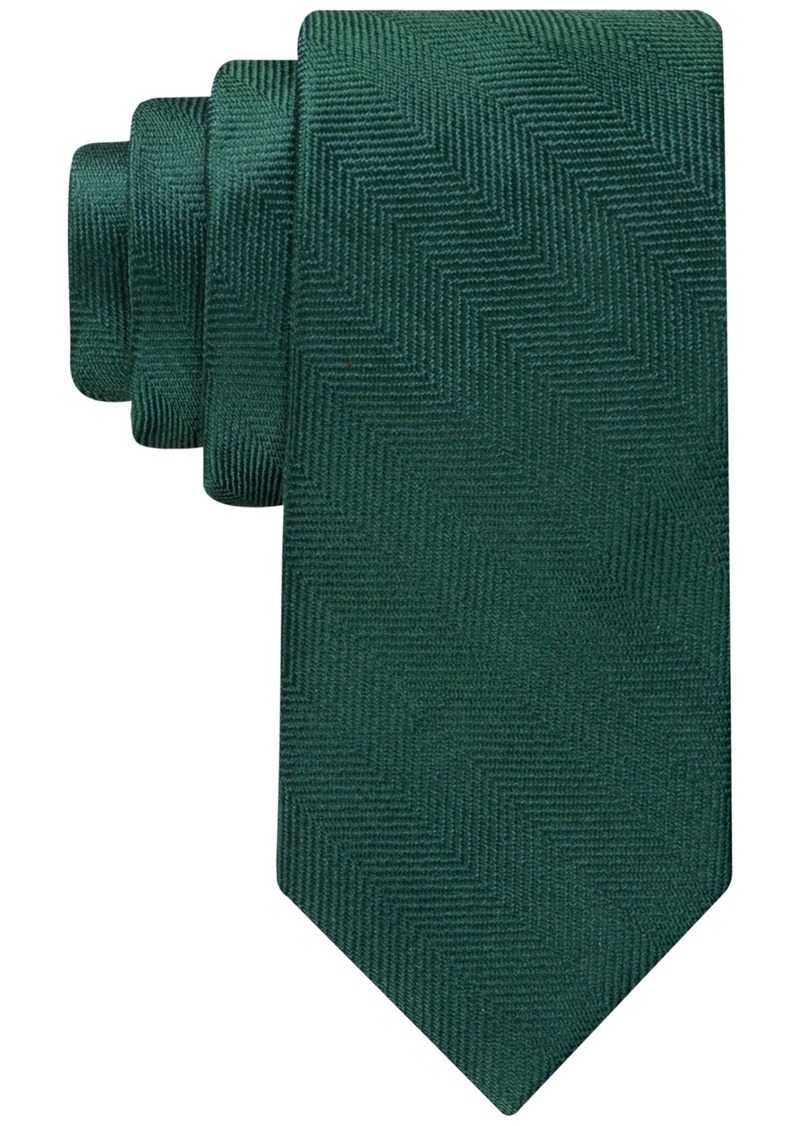 Tommy Hilfiger Men's Herringbone Solid Tie - Hunter Green