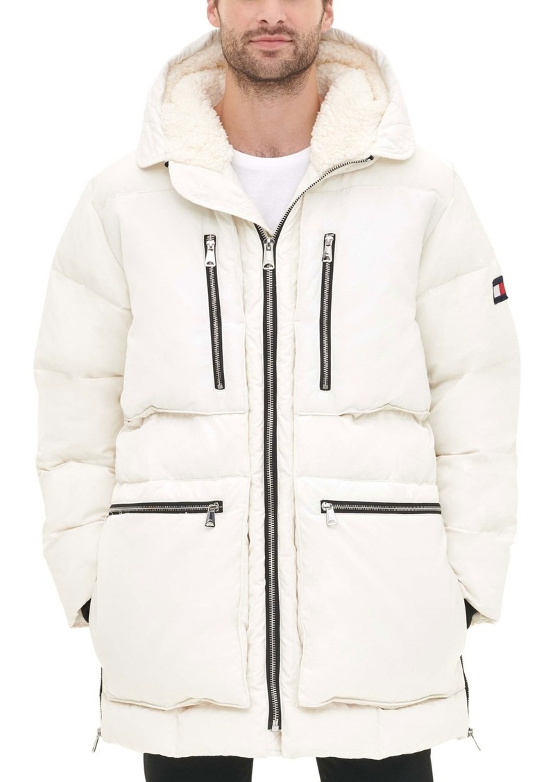 Tommy Hilfiger Men's Hooded Heavyweight Parka Jacket - White