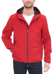 Tommy Hilfiger Men's Hooded Performance Soft Shell Jacket Red