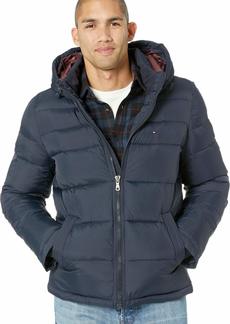 Tommy Hilfiger mens Hooded Puffer Jacket Down Alternative Coat   US