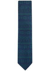 Tommy Hilfiger Men's Jeremiah Fair Isle Tie - Navy/green