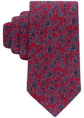 Tommy Hilfiger Men's Julia Floral Tie - Burgundy