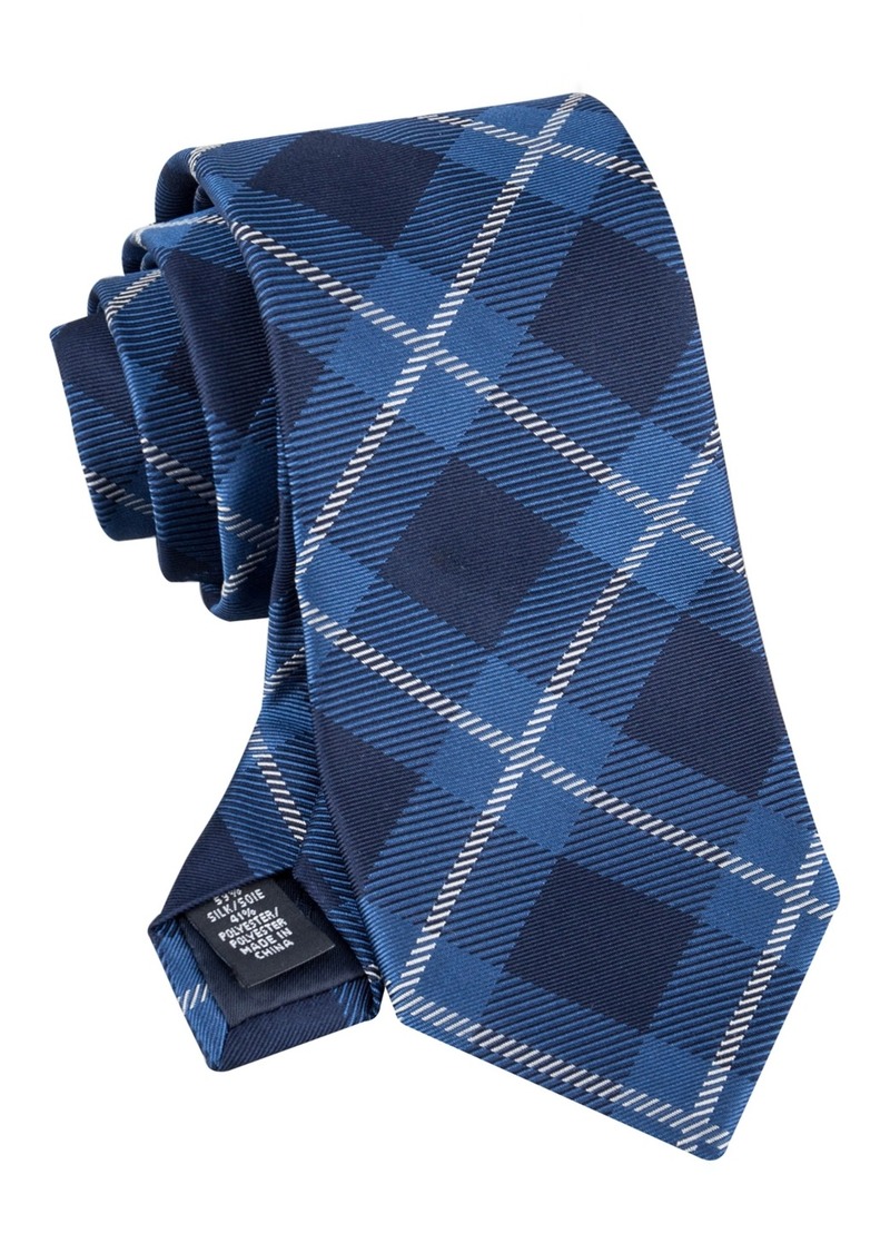 Tommy Hilfiger Men's Large Windowpane Tie - Navy/white