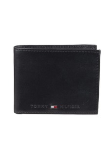 Tommy Hilfiger Men's Leather Bifold Wallet Charcoal