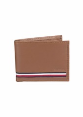 Tommy Hilfiger Men's Leather Wallet – Slim Bifold with 6 Credit Card Pockets and Removable Id Window