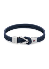 Tommy Hilfiger Men's Leather Bracelet - Blue