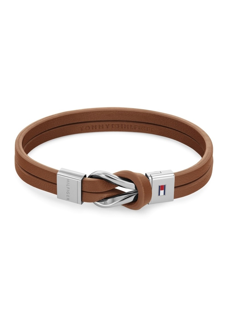 Tommy Hilfiger Men's Leather Bracelet - Brown