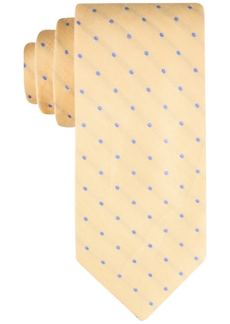 Tommy Hilfiger Men's Linen Dot Tie - Yellow