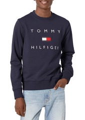 Tommy Hilfiger Men's Logo Crewneck Sweatshirt SKY CAPTAIN XXL