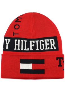 Tommy Hilfiger Men's Logo Graphic Cuffed Hat - Primary Red