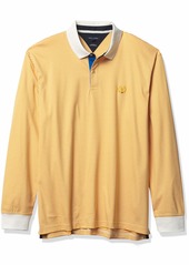 Tommy Hilfiger Men's Long Sleeve Polo Shirt in Classic Fit Dusty Lava AA 212-550 / Multi XS