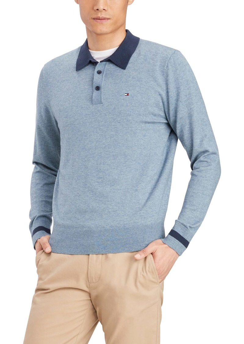 Tommy Hilfiger Men's Long Sleeve Polo Sweater  SM