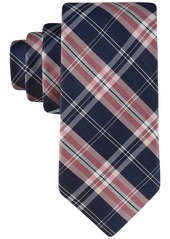 Tommy Hilfiger Men's Marley Plaid Tie - Navy/pink